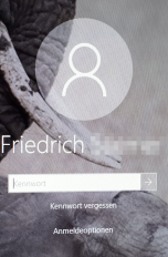 Windows-Anmeldebildschirm Screenshot Windows-Anmeldebildschirm