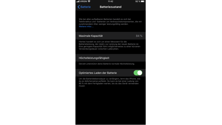 iPhone-Akku: Ladekapazität iPhone-Akku: Ladekapazität